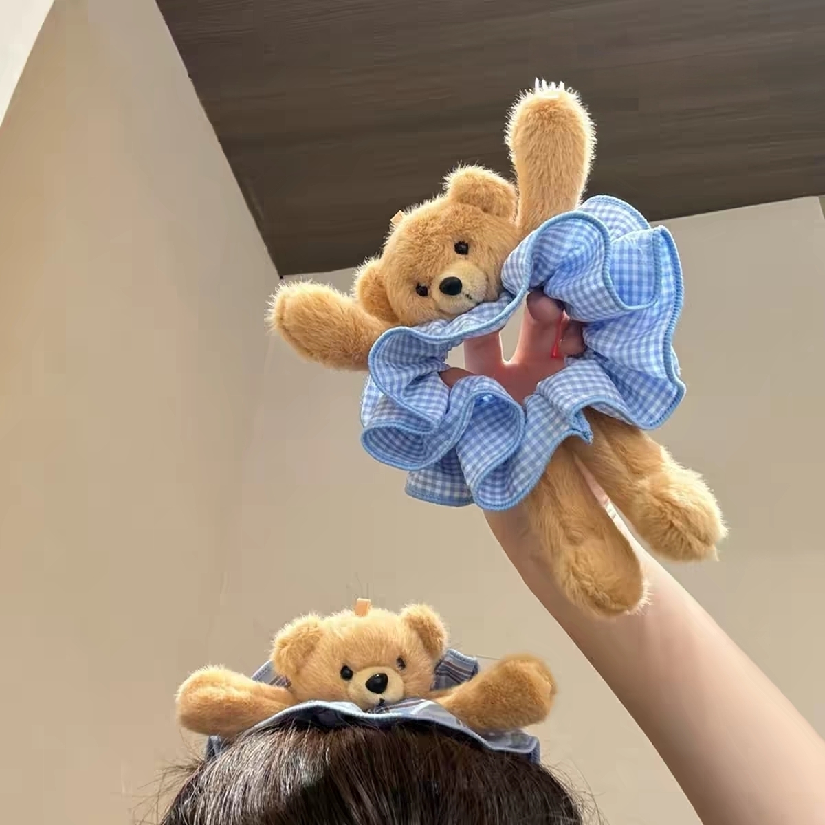 可爱毛绒小熊发圈